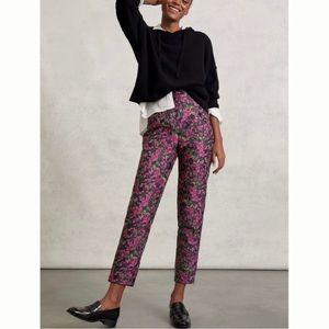 NEW Anthropologie Lilija Straight Jacquard Trousers - XS